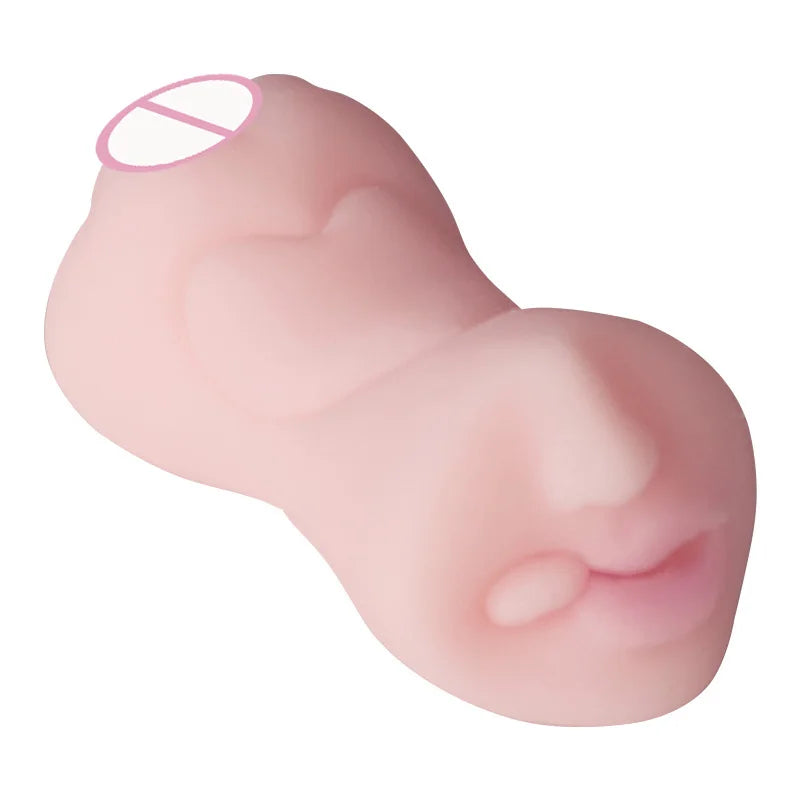 3 in 1 Realistic Male Masturbator with Pocket Pussy Vagina and Mouth Lifelike Sex Doll with Face TPE Portable Adult Sex Love Toy