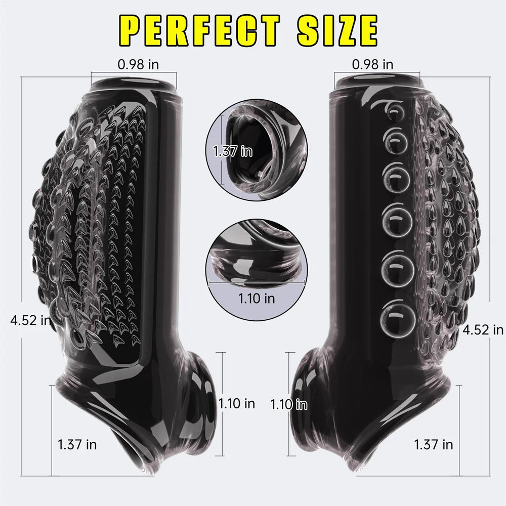 Erotic Bondage Magnify Cock Rings Delay Ejaculation Reusable Penis Dick Sleeve Silicone Glans Cover Enlargement Sex Toys For Men