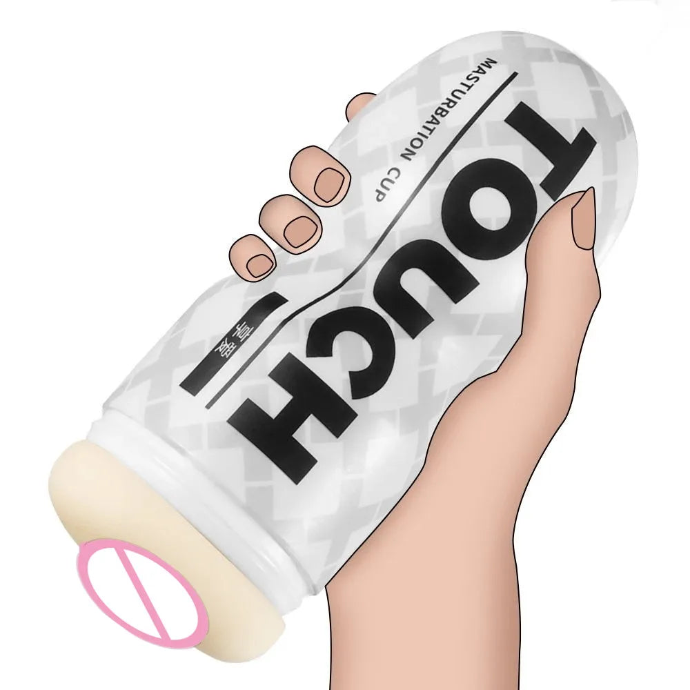 Male Masturbator Cup Soft Pussy Sex Toys Transparent Vagina Adult Endurance Exercise Products Vacuum Pocket Cup Sex Toys for Men