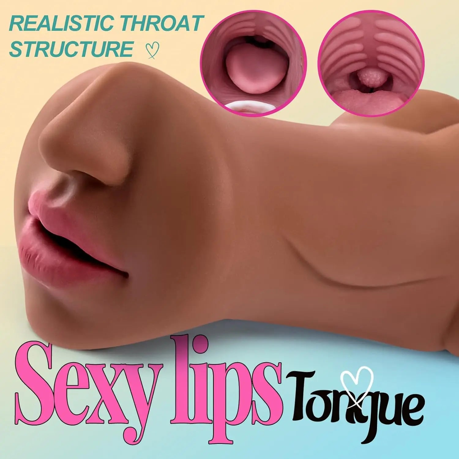 3 in 1 Male Masturbator Realistic Vagina Anal Mouth Real Deep Throat Pussy Sex Toys++