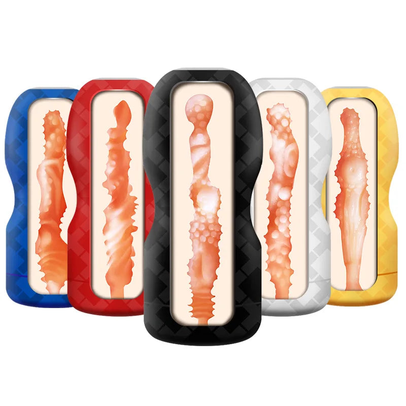 Male Masturbator Cup Soft Pussy Sex Toys Transparent Vagina Adult Endurance Exercise Products Vacuum Pocket Cup Sex Toys for Men