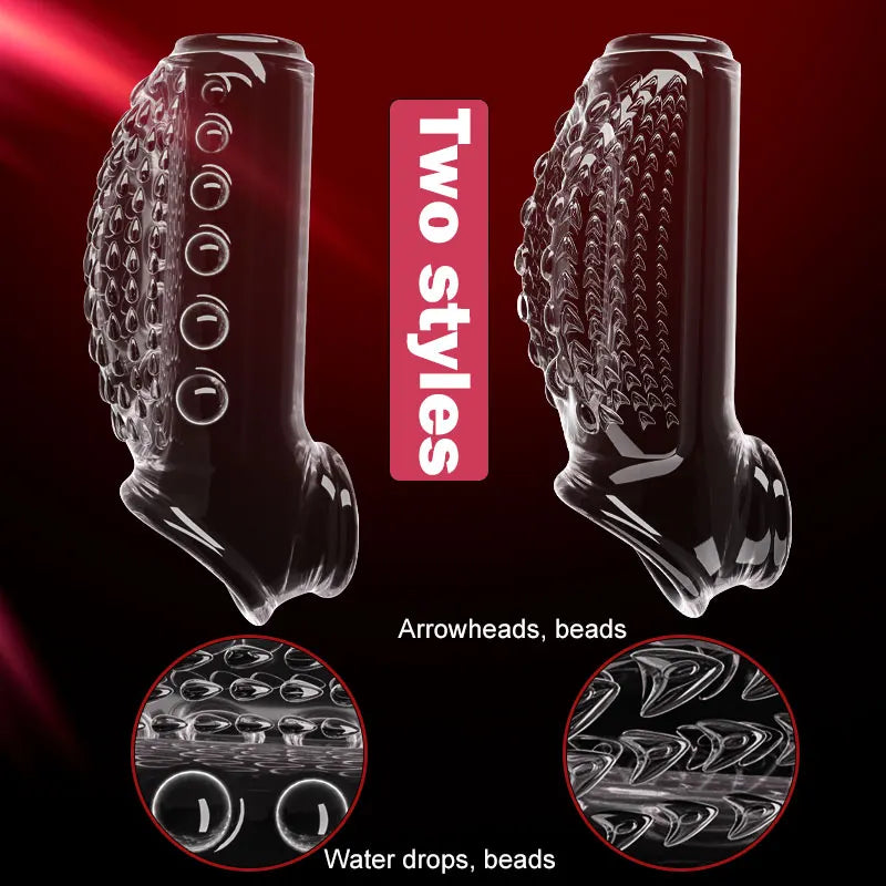 Erotic Bondage Magnify Cock Rings Delay Ejaculation Reusable Penis Dick Sleeve Silicone Glans Cover Enlargement Sex Toys For Men